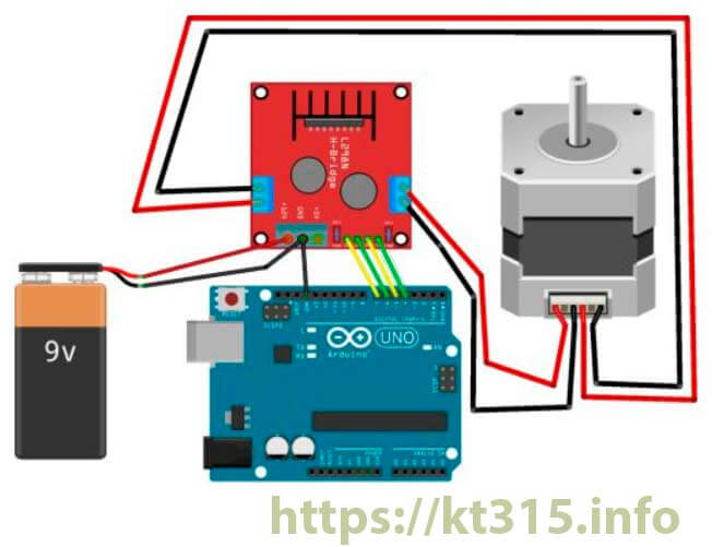 Драйвер шагового двигателя L298N Arduino 3 Драйвер шагового двигателя L298N Arduino — изображение 3