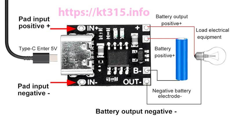 Модуль заряда 1S Li-ion TP4057 Type-C 4 Модуль заряда 1S Li-ion TP4057 Type-C