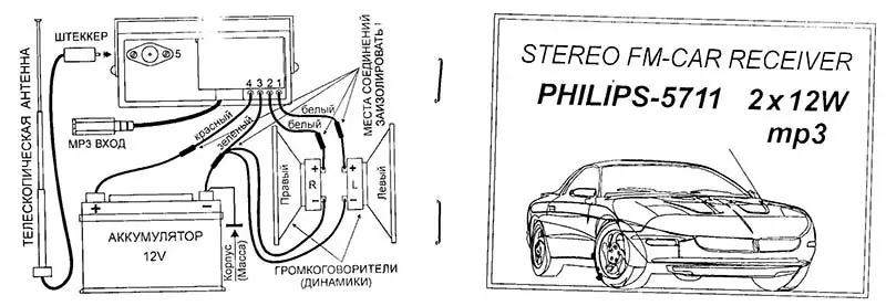 Авто стерео FM радио PHILIPS-5711 W=2 x 12.0 Вт 2 Авто стерео FM радио PHILIPS-5711 W=2 x 12.0 Вт — изображение 2