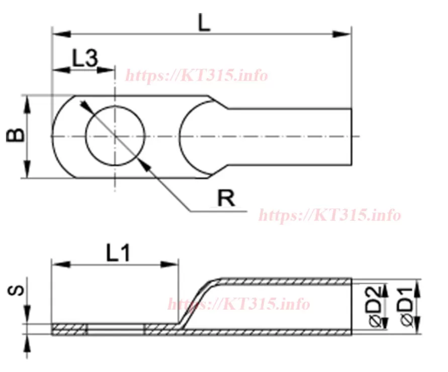 Наконечник JG-095 медный луженый кабельный IEK (UNP40-095-13-12) 3 Наконечник JG-095 медный луженый кабельный IEK (UNP40-095-13-12) — изображение 3