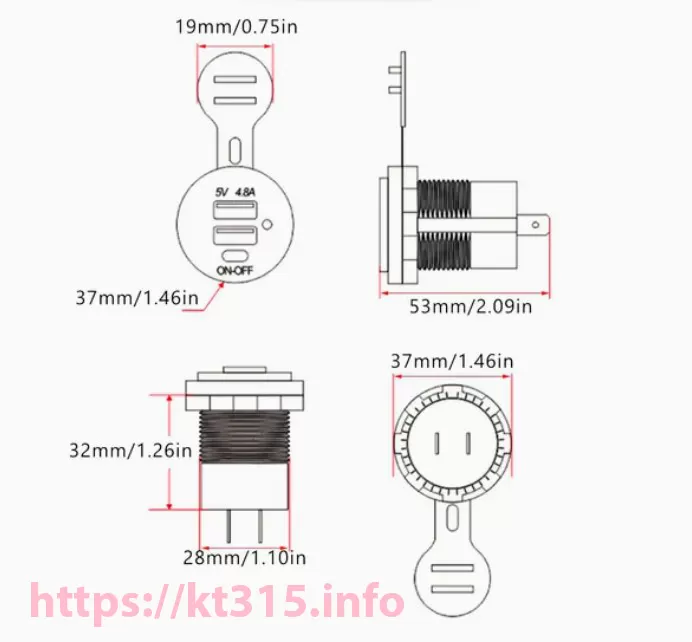 Автомобильное зарядное устройство с вольтметром — изображение 3