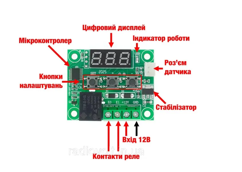 Терморегулятор W1209
