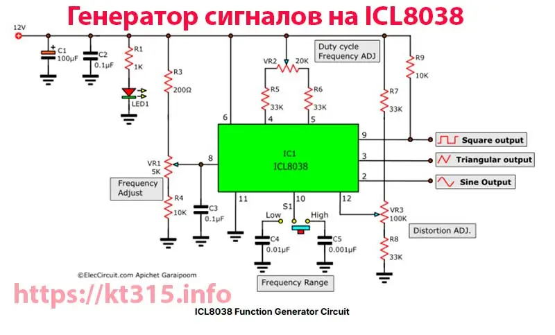 Генератор сигналов на ICL8038 КИТ — изображение 5